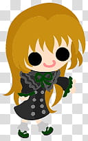 The icons of cute girls, pumpkin-people- transparent background PNG clipart