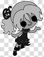 The icons of cute girls, pumpkin-people- transparent background PNG clipart