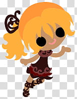 The icons of cute girls, pumpkin-people- transparent background PNG clipart