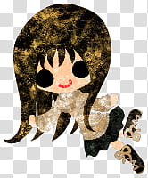 The icons of cute girls, pumpkin-people- transparent background PNG clipart