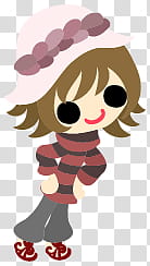 The icons of cute people, autmn-people- transparent background PNG clipart