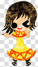 The icons of cute people, autmn-people- transparent background PNG clipart