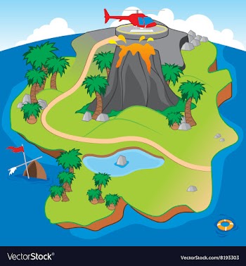 The Island vector image