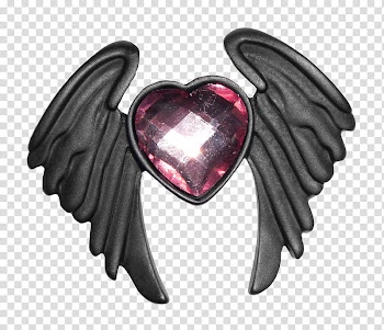 The kill , red gemstone silver-colored heart accessory transparent background PNG clipart
