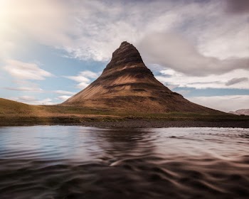 The Kirkjufell mountain in Iceland