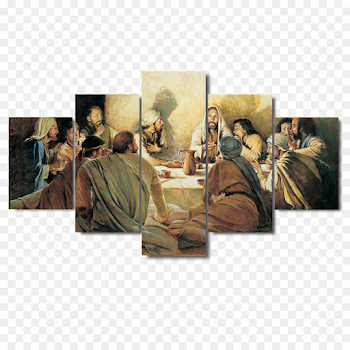 The Last Supper Canvas print Painting Art - star decoration png ...