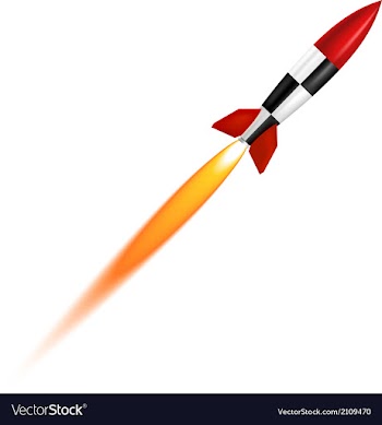The launch of a white background vector image