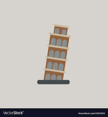 The leaning tower of pisa vector image