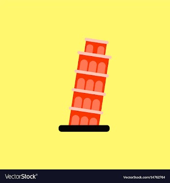 The leaning tower of pisa vector image