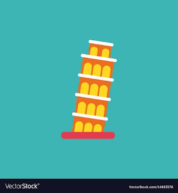 The leaning tower of pisa vector image