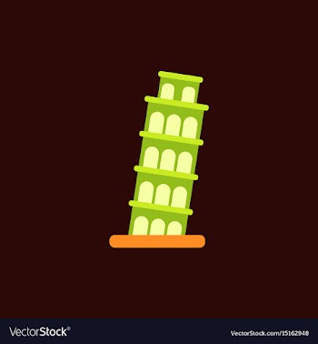 The leaning tower of pisa vector image