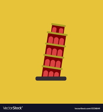 The leaning tower of pisa vector image