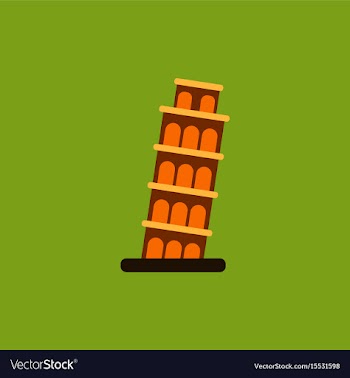 The leaning tower of pisa vector image