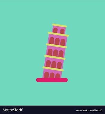 The leaning tower of pisa vector image