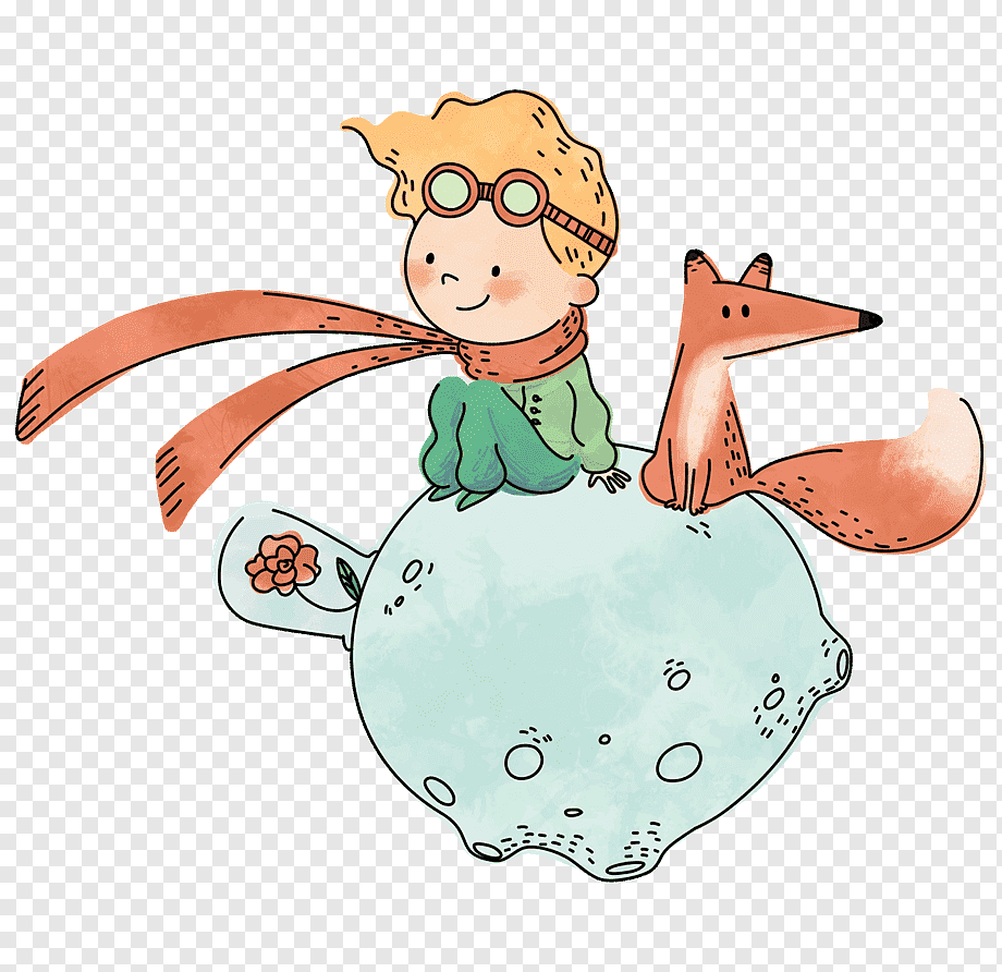 The Little Prince Drawing Child Sticker Text, little prince, boy and fox illustration, hand, people, vertebrate png