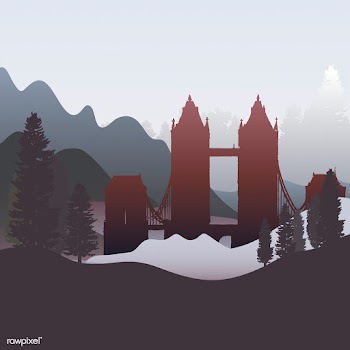 The London Bridge silhouette vector | Free stock vector - 488605
