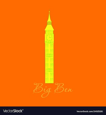 The london landmark the big ben clock-tower vector image