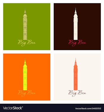 The london landmark the big ben clock-tower vector image