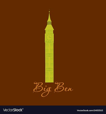 The london landmark the big ben clock-tower vector image