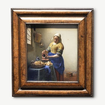 The Milkmaid by Vermeer collage | Free PSD - rawpixel