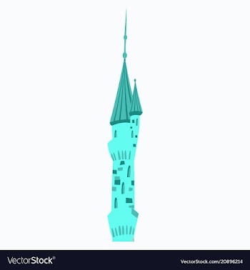 The of cartoon princess magic castle vector image