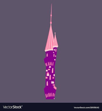 The of cartoon princess magic castle vector image