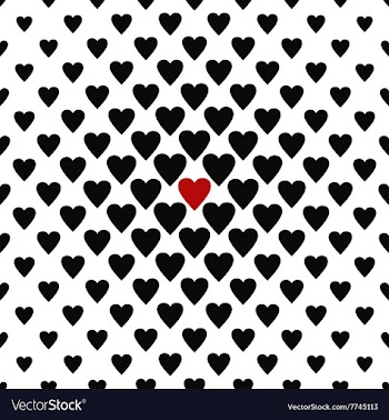 The only one loved - seamless heart pattern vector image