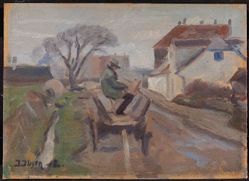 The painter Ølund-Hansen paints sitting | Free Photo - rawpixel