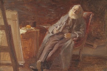 The painter Vilhelm Kyhn smoking | Free Photo - rawpixel
