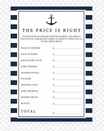 The Price Is Right Game Cards For Boy Baby Shower By - Price Is Right Baby Shower Game