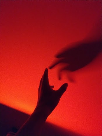 The red light is from my wireless charger. Me facing the wall and it feels like talking to the demon.