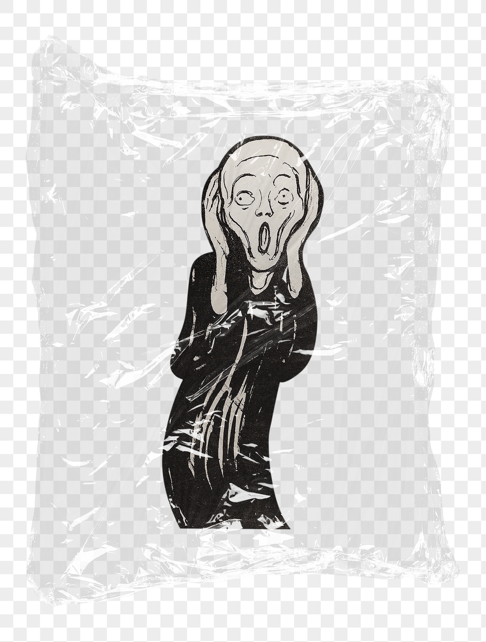 The Scream artwork png plastic | Free PNG - rawpixel