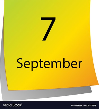 The seventh of September vector image