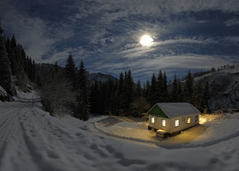 The shelter in the night.