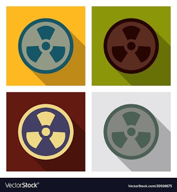 The sign of nuclear danger vector image