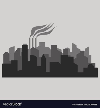 The silhouette of the city in a flat style vector image