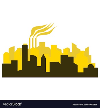 The silhouette of the city in a flat style vector image