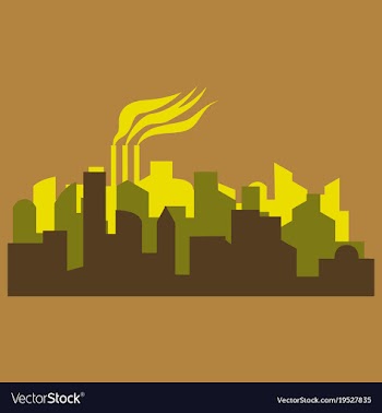 The silhouette of the city in a flat style vector image