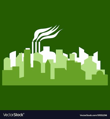 The silhouette of the city in a flat style vector image