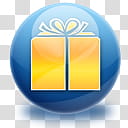 The Spherical Icon Set, gift, yellow gift box icon transparent background PNG clipart