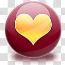 The Spherical Icon Set, heart, yellow heart transparent background PNG clipart