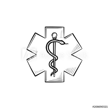 The Star of Life hand drawn outline doodle icon