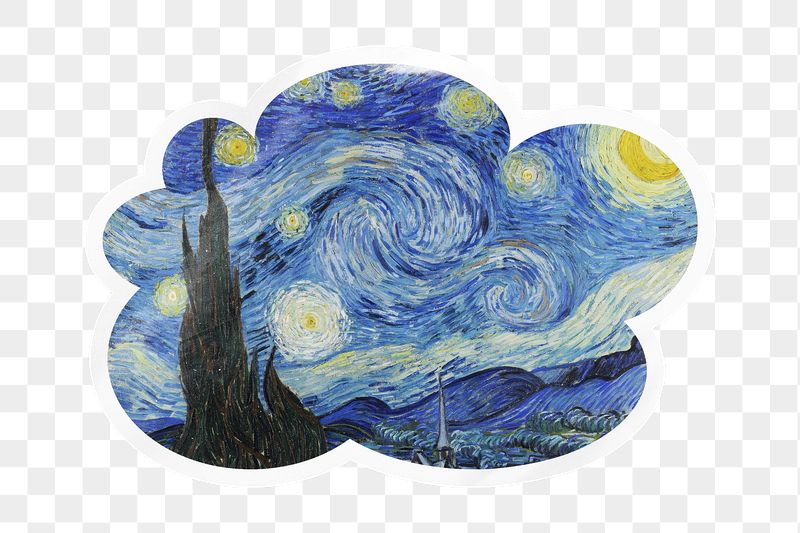 The Starry Night png cloud | Free PNG - rawpixel
