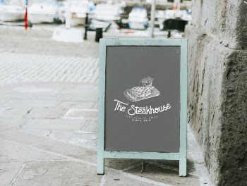 The steakhouse board design mockup Free Psd