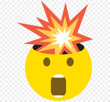 The Story of Emoji iPhone Sticker Mind - exploding head 