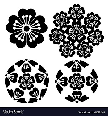 The stylized Sakura flower Japanese symbolism vector image