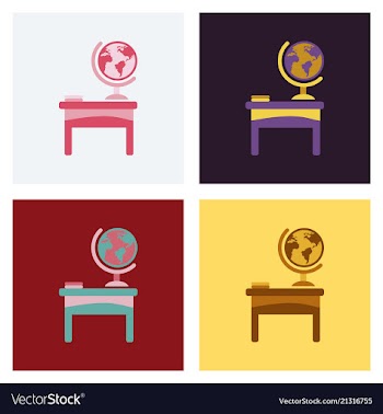 The table icon workplace and job office working vector image