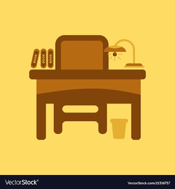The table icon workplace and job office working vector image