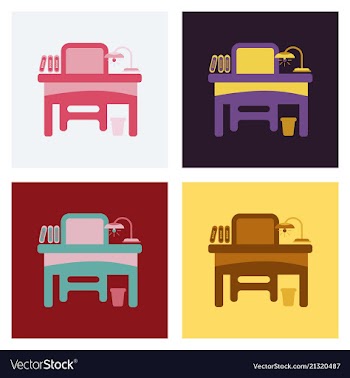 The table icon workplace and job office working vector image