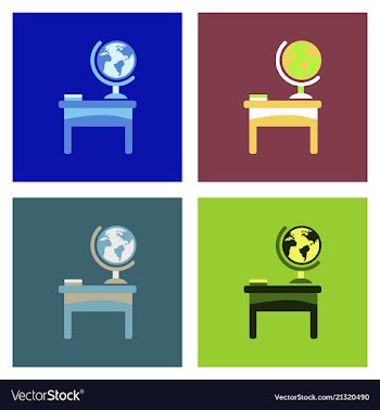 The table icon workplace and job office working vector image